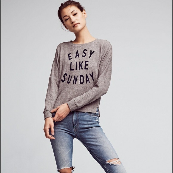 Anthropologie Tops - Anthropologie Sundry Easy Like Sunday Long Sleeve